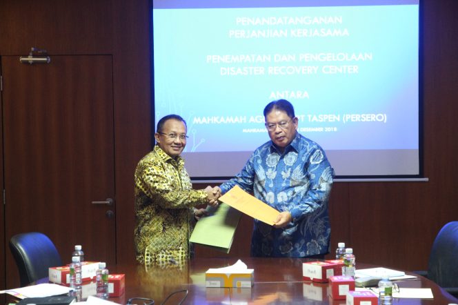 
					Mahakamah Agung dan PT. Taspen kerjasama soal pengamanan data