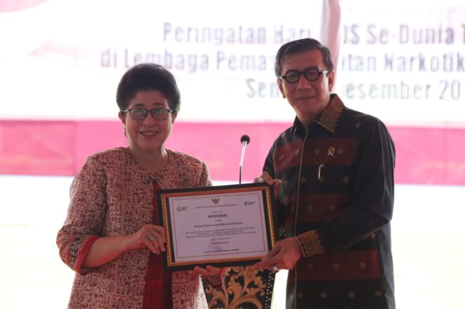 
					Puncak peringatan Hari AIDS Sedunia tahun 2018 di Lapas Cipinang