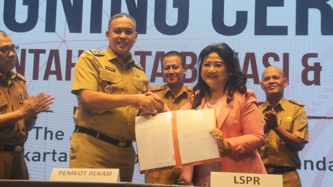
					LSPR sepakat dengan Pemkot Bekasi akan bangun Media Televisi