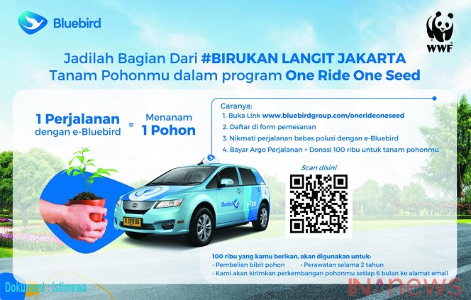 
					Bluebird dan WWF-Indonesia Luncurkan Program One Ride One Seed Guna Dukung Kelestarian Lingkungan