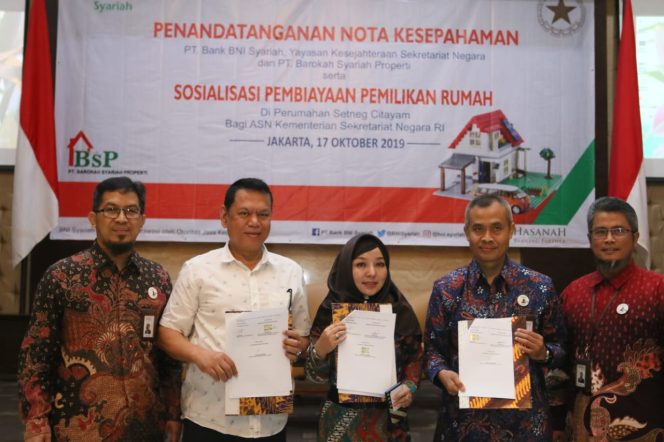 
					BNI Syariah Teken MoU dengan Setneg Terkait Pembiayaan KPR