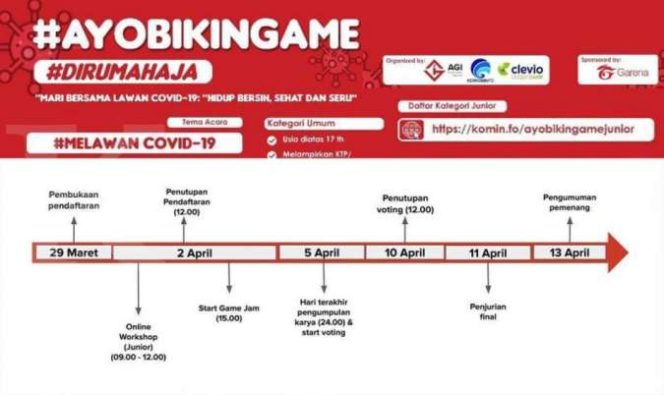 
					Dukung Hidup Bersih dan Sehat #Dirumahaja, Kominfo Gandeng Agi dan Clevio Gelar Ajang Cipta Game