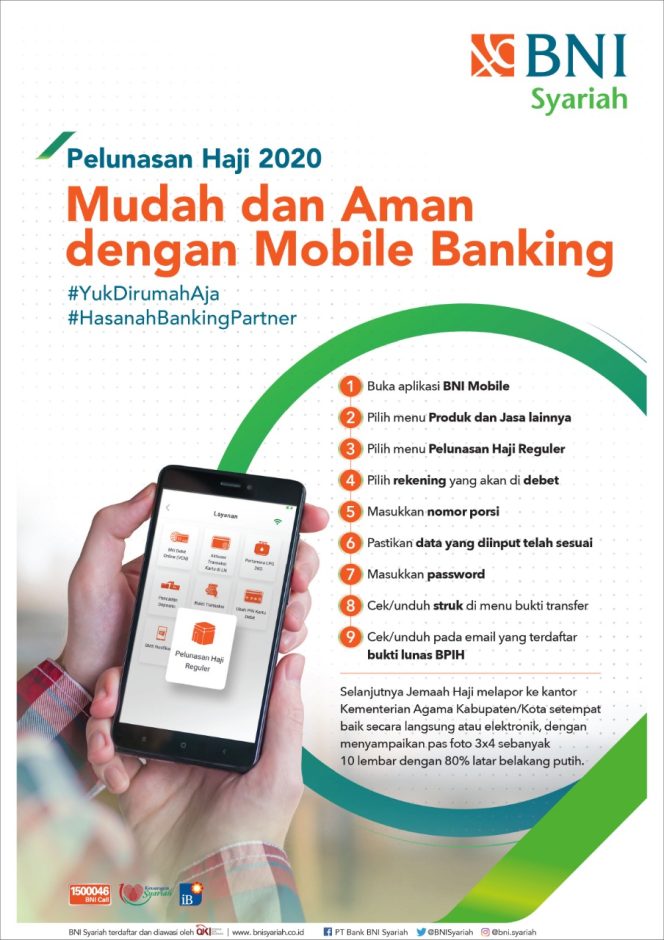 
					BNI Syariah Siap Menerima Pelunasan Haji Melalui Non Teller