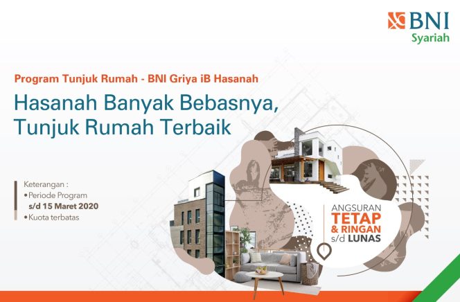 
					BNI Syariah Permudah Milenial Miliki Hunian Lewat Program Tunjuk Rumah