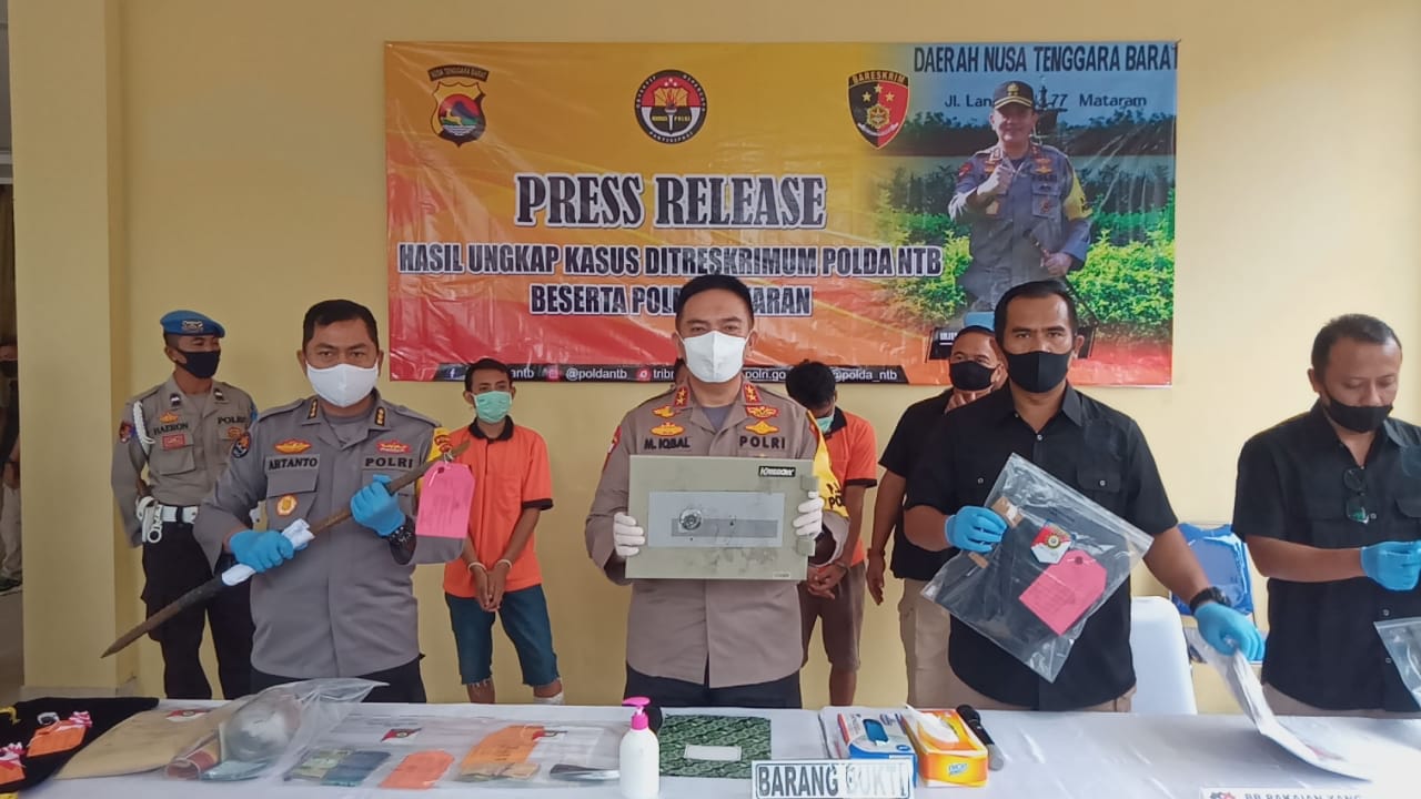 Polda NTB Berhasil Ungkap Kasus Pembobolan Mesin ATM