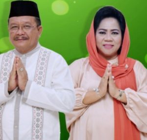 Wakil Wali Kota Maurits Mantiri bersama Wakil Ketua TP PKK Kota Bitung Rita Mantiri Tangkudung.