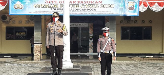 
					Kapolres Pekalongan kota Pimpin Apel Gelar Pasukan Operasi Patuh Candi 2020