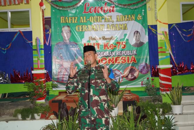 
					Lomba Tahfizh Al- Qur’an, Dalam Rangka HUT RI Ke-75 Di Tutup Langsung Oleh Danrem 162/WB