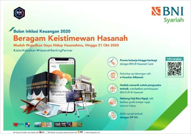 
					BNI Syariah Tebar Promo Meriahkan ISEF dan Bulan Inklusi Keuangan