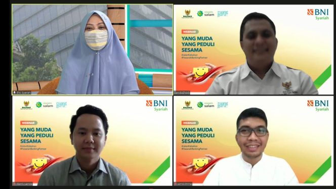 Peringati Sumpah Pemuda, BNI Syariah Gelar Talkshow bekerja sama dengan Tokopedia Salam, BAZNAS, dan Ruangguru