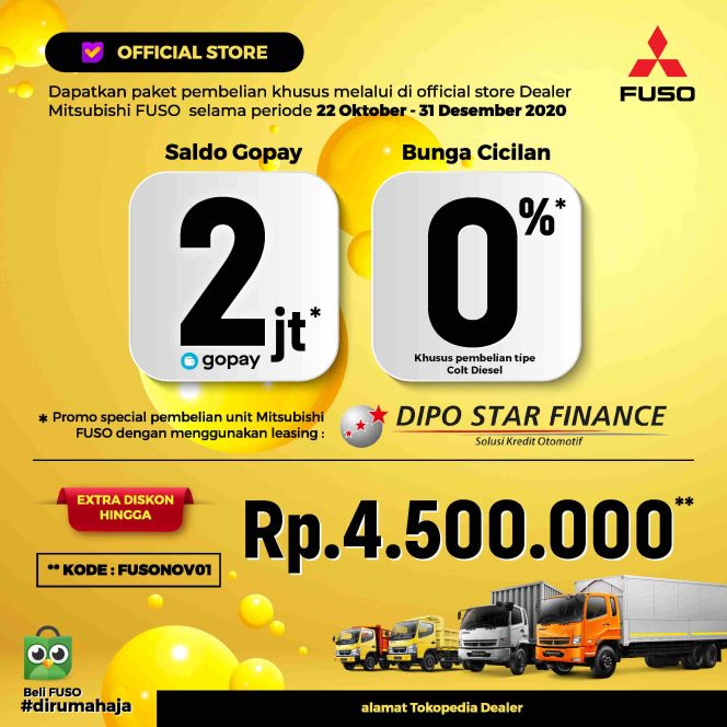 
					Layanan Purna Jual Service & Spare Part Mitsubishi Fuso Kini  Tersedia di Tokopedia