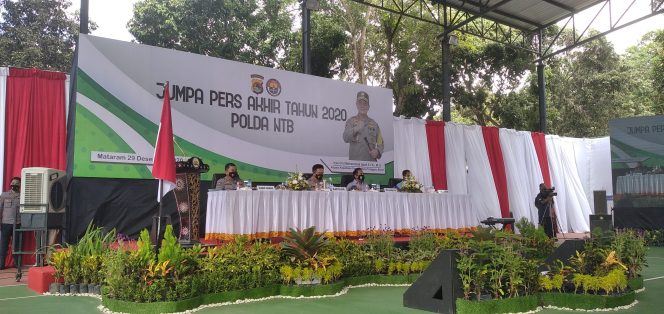 
					Jumpa Pers Akhir Tahun Polda NTB 2020, Kasus Kejahatan Menurun Sebanyak 786