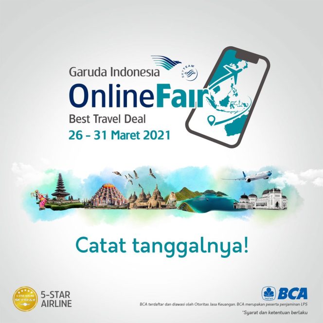 
					Dukung Pemulihan Parawisata Nasional, Garuda Indonesia Online Travel Kembali Digelar Hadirkan Diskon Tiket Hingga 85%