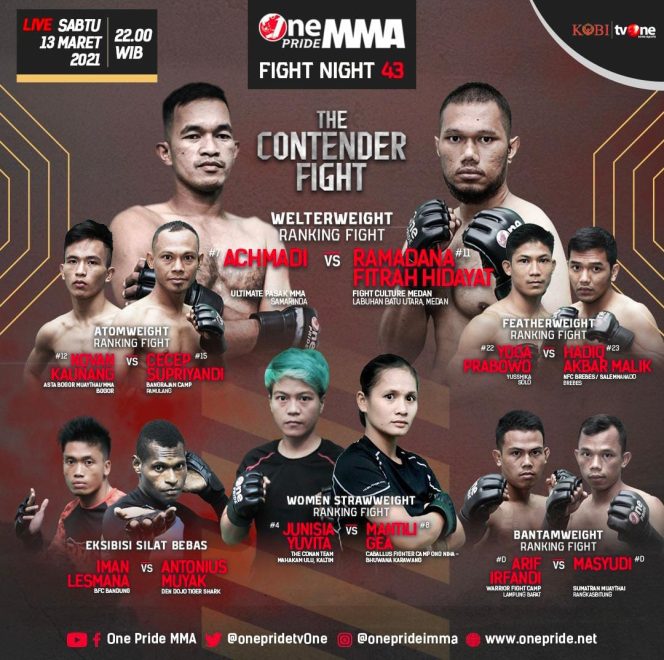 
					Besok Malam.. !!! OnePride MMA FN 43 Akan Hadirkan Pertarungan Silat Bebas