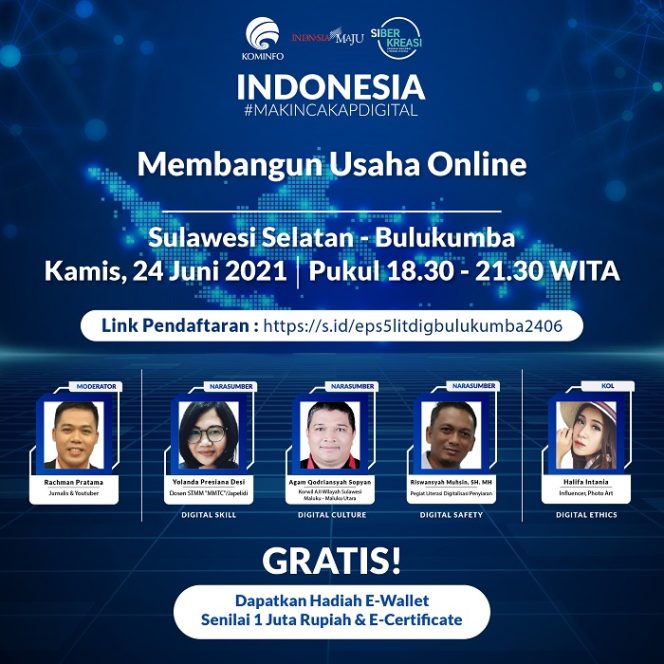 
					Literasi Digital Sulawesi 2021 : Tepat Sasaran dalam Usaha Daring