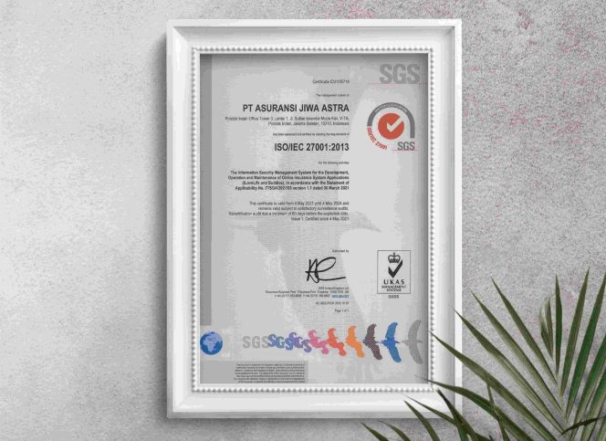 
					Astra Life Raih ISO 27001:2013, untuk Keamanan Data Nasabah Terlindungi