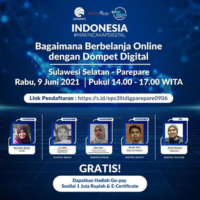 
					Literasi Digital Sulawesi 2021 Mencermati Cara Bertransaksi Digital