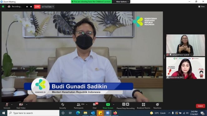 
					Sambutan Menkes pada Kampanye virtual Ayo Imunisasi Stop Pneumonia