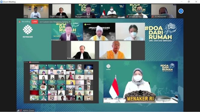 
					Harap Pandemi COVID-19 Segera Berakhir, Kemnaker Gelar Apel dan Doa Bersama