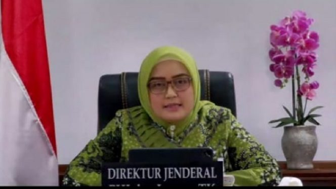 
					Direktur Jenderal Pembinaan Hubungan Industrial dan Jaminan Sosial Ketenagakerjaan (Dirjen PHI dan Jamsos) Kemnaker, Indah Anggoro Putri.