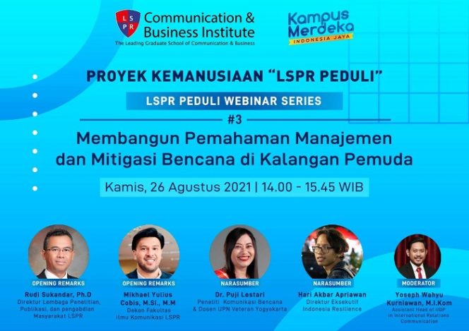 
					LSPR Rangkul Pemuda Untuk Pahami Mitigasi Bencana