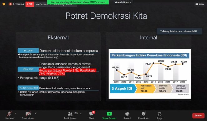 
					MIPI Gelar Webinar Sukses Pemilu dan Pilkada Serentak Tahun 2024 di Tengah Pandemi Covid-19 Bagian V