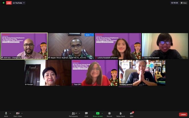 
					Peserta Konferensi Pers, Peniadaan ‘Tes Keperawanan’ di TNI: Kemenangan Masyarakat Sipil, Komitmen Pelaksanaan Ditunggu