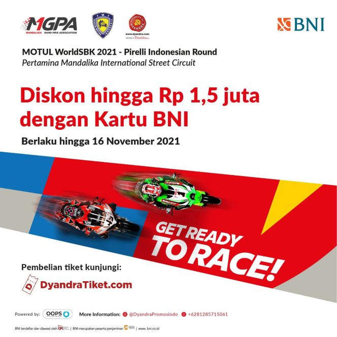 
					Beli Tiket WorldSBK Pake Kartu BNI, Diskon Hingga Rp.1,5 Juta