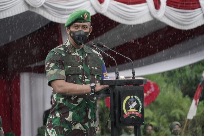 
					Korem 162/WB Gelar Upacara Penyambutan Satgas Pamtas RI-RDTL Yonif 742/SWY