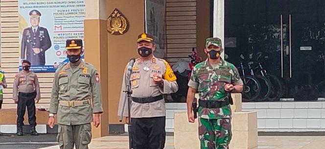 
					Dandim dan Kapolres Lotim Pimpin Patroli Pergantian Malam Tahun Baru