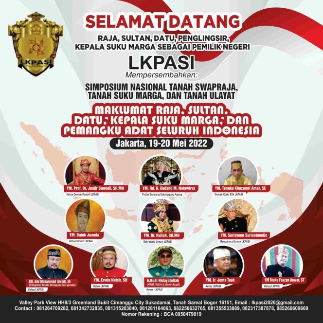 
					Lembaga Komunikasi Pemangku Adat Seluruh Indonesia Gelar Simposium di Jakarta