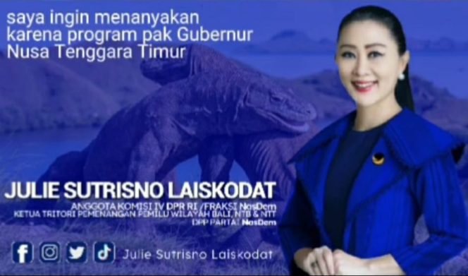 
					Julie Laskodat Sampaikan Destinasi Pulau Komodo di Rakernas Partai Nasdem