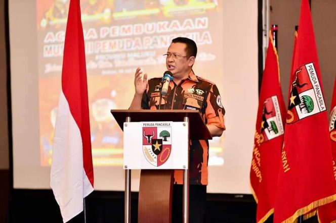 
					Buka Musyawarah Wilayah II Pemuda Pancasila Provinsi Maluku, Ketua MPR RI Bamsoet Ajak Bangun Narasi Kebangsaan