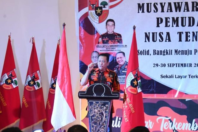
					Buka Muswil Pemuda Pancasila NTB, Ketua MPR RI Bamsoet Ajak Terapkan Nilai-Nilai Luhur Pancasila