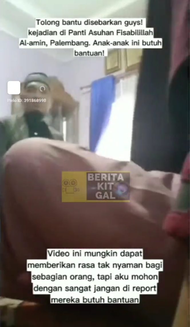 
					Potongan video yang diviralkan oleh akun Berita Kita Galau, dalam video Hidayat pemilik panti asuhan Fisabilillah Al Amin sedang mengumpat anak asuhnya dengan kata-kata kasar ( dok : istimewa)