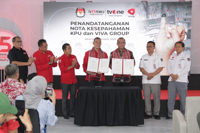 
					Dukung Pemilu 2024 VIVA Group dan Komisi Pemilihan Umum RI Tandatangani Nota Kesepahaman Serta Program Khusus Pemilu di tvOne