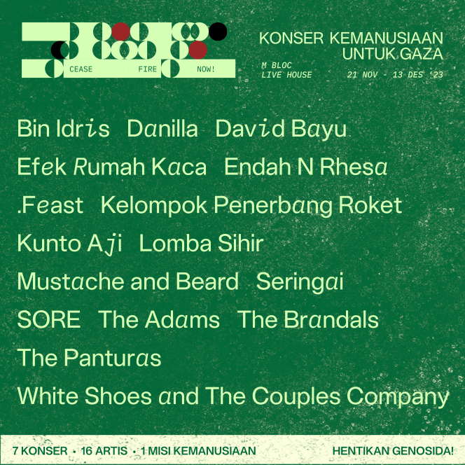 
					Sederet Musisi Indonesia Gelar Konser Kemanusiaan untuk Gaza Tanpa Dibayar