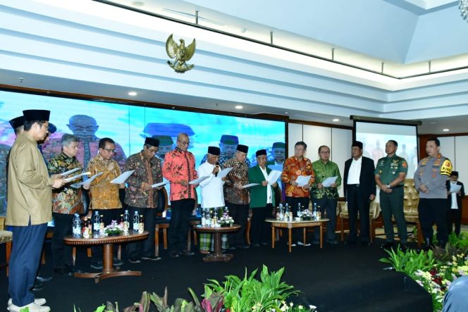 
					Panglima TNI Hadiri Deklarasi Pemilu Damai Lintas Ormas dan Lintas Agama