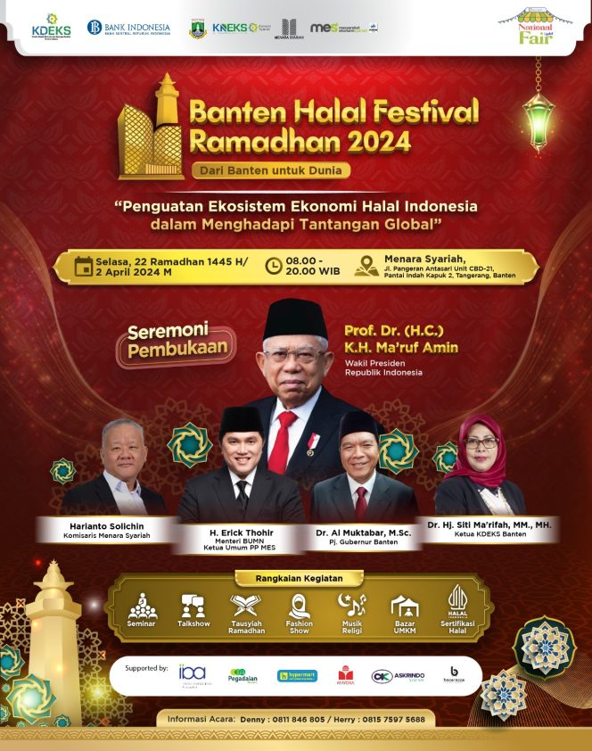 
					Melalui Acara BHFR 2024, KDEKS Banten Akan Bawa Industri Halal Untuk Dunia