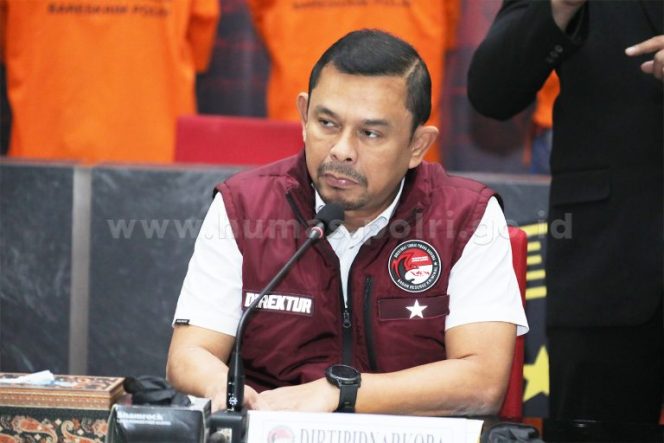 
					Foto: Dirtipid Narkoba Bareskrim Polri, Brigjen Mukti Juharsa saat ungkap impor obat perangsang di Mabes Polri, Senin (22/7/2024), dok. Humas Polri