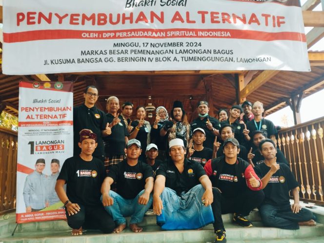 
					RABN bersama DPP Yayasan Persaudaraan Spiritual Indonesia (YPSI) laksanakan kegiatan bakti sosial di Mabes paslon Bagus 01 Lamongan pada Minggu 17 November 2024 (foto : dok Bagus)