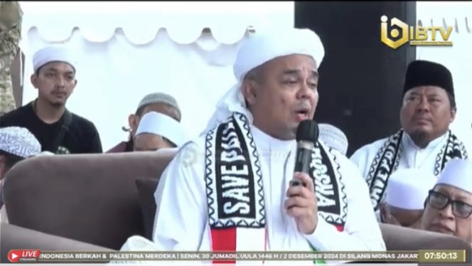 
					Foto: Habib Rizieq Shihab (HRS) di Reuni Akbar 212 Monas, Jakarta Pusat/tangkapan layar