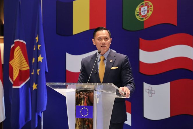 
					Menko AHY Tegaskan soal Ini di Hari Eropa 2025