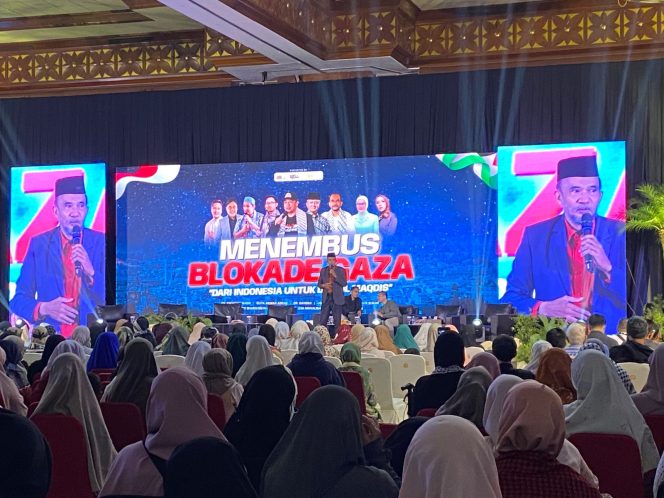 
					Foto: Dokter Sarbini di acara “Konvoi Damai Menembus Blokade Gaza”, di Balai Kartini, Jakarta, Sabtu (28/6/2025)