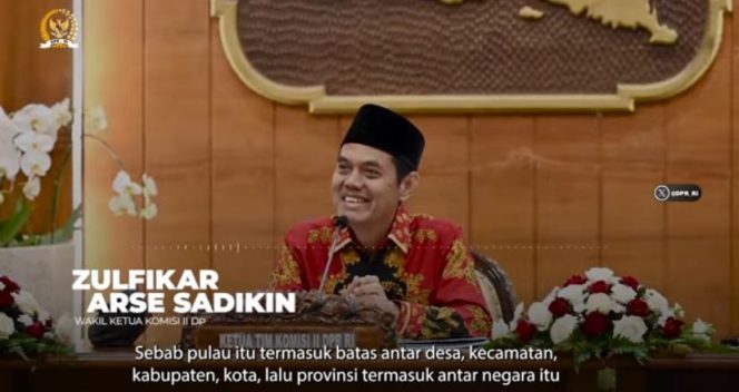 
					Foto: Wakil Ketua Komisi II DPR RI, Zulfikar Arse/tangkapan layar