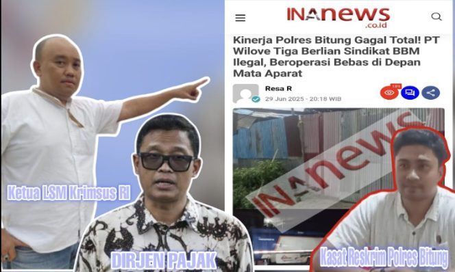 
					Kasat Reskrim Polres Bitung Atensi Pemberitaan BBM Ilegal PT.Wilove! Hendra Tantang Dirjen Pajak Turun Audit