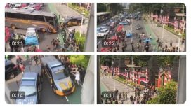 Foto: massa aksi dari Mahasiswa di depan Polda Metro Jaya/tangkapan layar (dok. akun X @barengwarga)