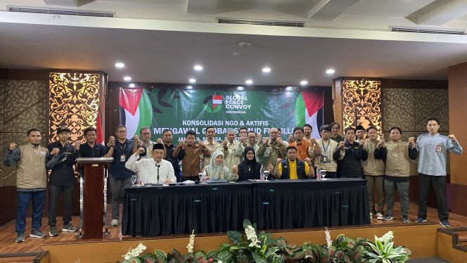 
					Foto: konferensi pers 'Mengawal Global Sumud Flotilla', Selasa (30/9/2025), di Jakarta.