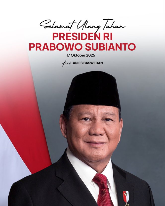 
					Ucapan Selamat Ultah Anies untuk Prabowo
