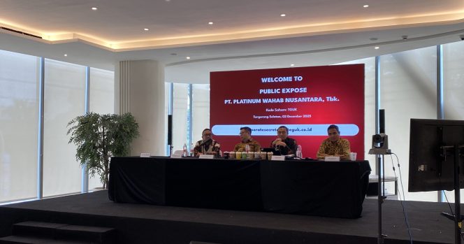 
					Foto: Direktur Utana TGUK, Maulana Hakim (dua dari kanan) di Public Expose (PUBEX), di The GALA Alam Sutera, Tangerang, Senin (2/12/2025)